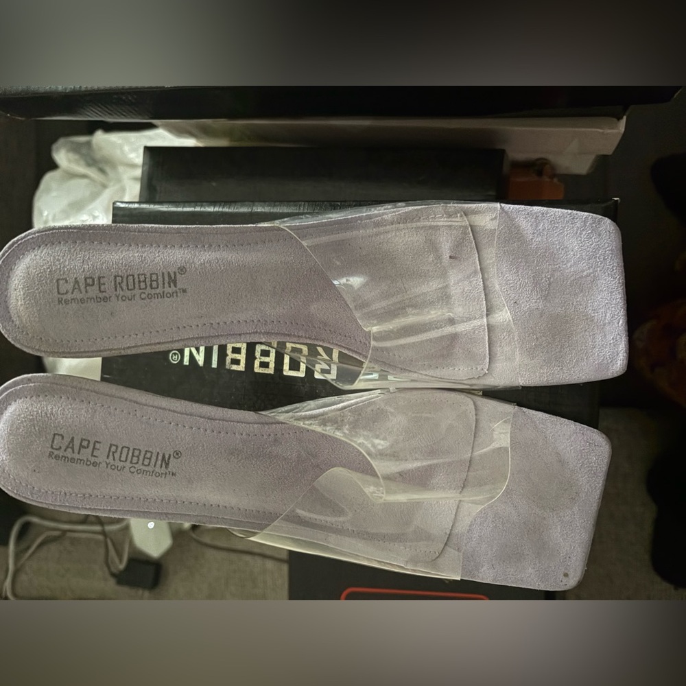 Cape Robbin Transparent and Lavender Heels